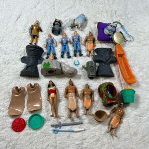 Vintage 90s Pocahontas Burger King Mini Figure Action Toy Playset Lot